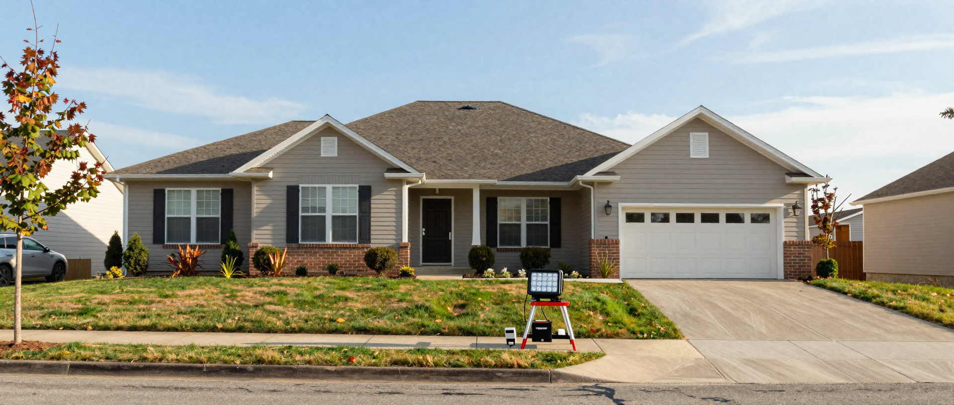 Professional electrician working on residential electrical system